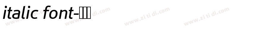 italic font字体转换
